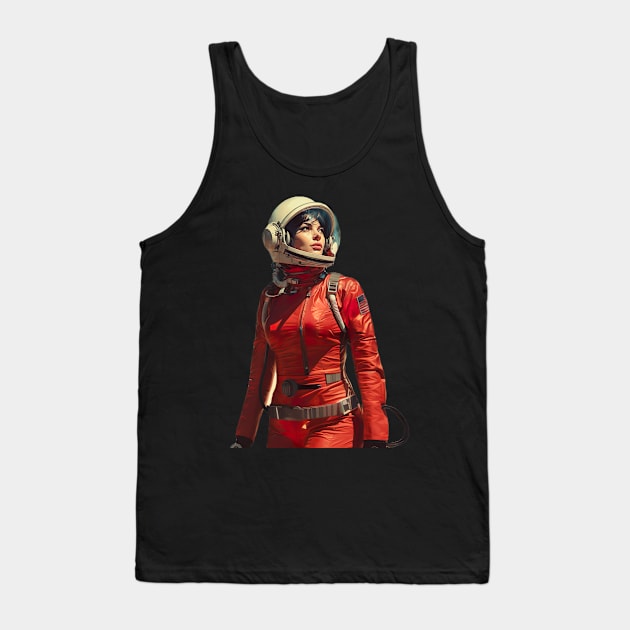 Exploring the Cosmos - Astronaut Space Exploration Tank Top by PlutoOrigins